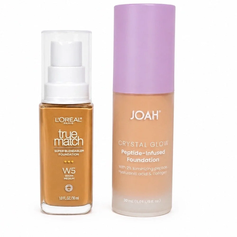 L'Oreal True Match W5 JOAH Crystal Glow FC050 Peptide Foundation Bundle New